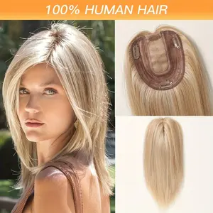 New Fashion Wholesale 12-Inch Straight Remy Human Hair Topper - Natural Look, Volume Increase, Clip-In Extension for Women, Daily Wear & Style, 44.7 Square Inch Coverage, Hair Loss Solution | Straight Hair Topper | Secure Clip-In, Hair Extensions