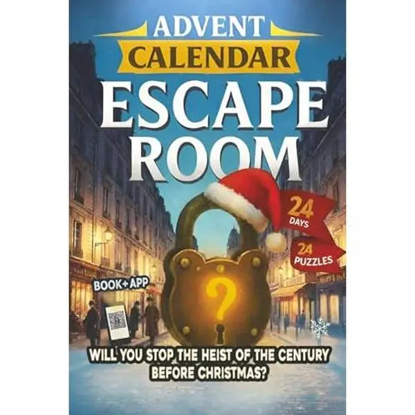 USED-Escape Room Advent Calendar: 24 Brain Teaser Puzzles for Adults - Will You Stop the Heist of the Century Before Christmas? by LIVIX (Paperback)