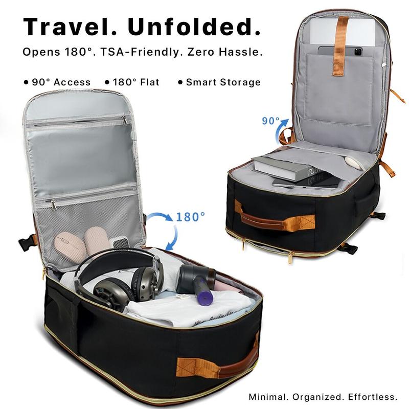 40L Airline Approved Travel Backpack with 16 Pockets TSA 180° Laptop Compartment Waterproof 3 Packing Cubes Replaces 20" Suitcase Ideal for 3-7 Day Trips Christmas Gift Ideas 40L Airline Approved Travel Backpack with 16 Pockets TSA 180° Laptop Compartment Waterproof 3 Packing Cubes Replaces 20" Suitcase Ideal for 3-7 Day Trips Christmas Gift Ideas