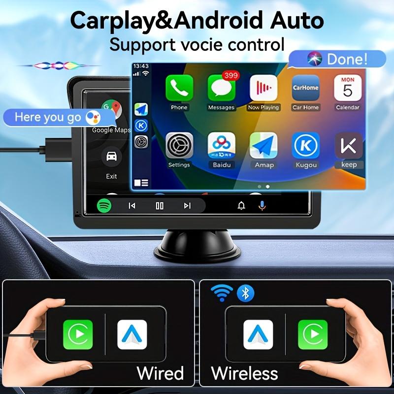 2026 New 7-inch Wireless Car Display With Built-in Audio System, Ultra HD Touchscreen, 1080P Backup Camera, Dashcam, Wireless Connectivity, GPS Navigation, Supports CarPlay And Android Auto, Mirror Link, FM Radio, AUX/USB/TF Ports. Fits All Vehicle