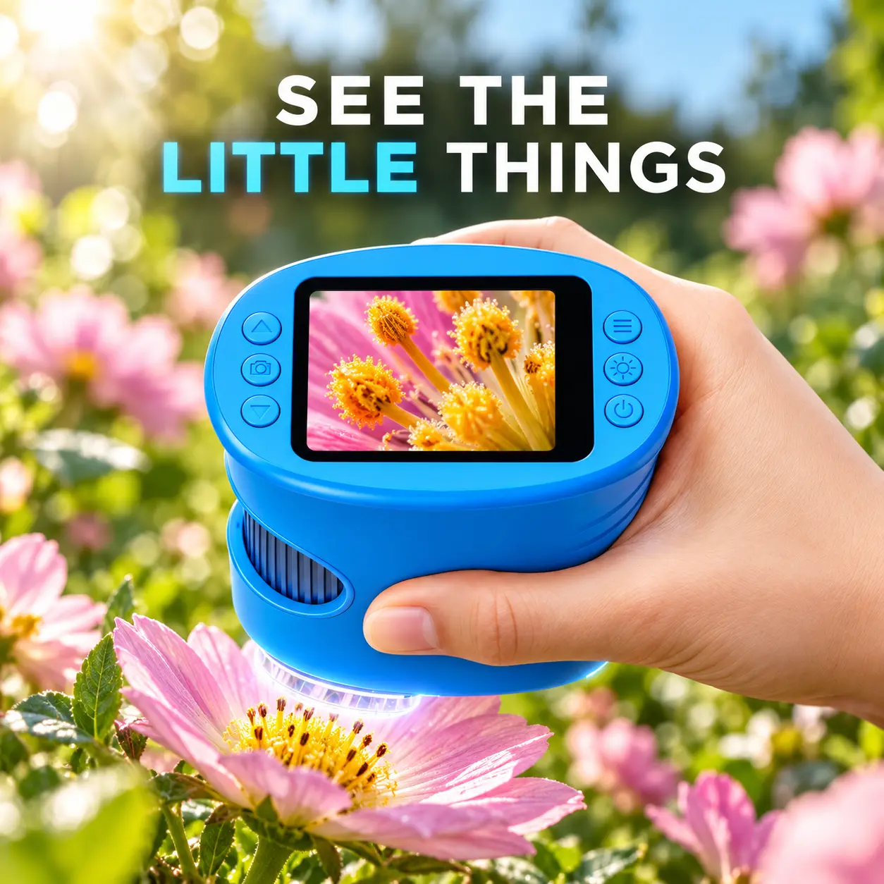 【2027 Latest】Handheld Microscope for Kids 1000X Magnification, 4K Digital Microscope with 2.0" Display, Photo & Video Camera, Educational STEM Science Toy, Birthday Present for Boys Girls