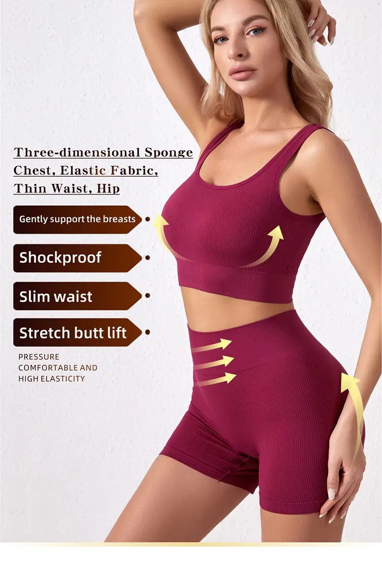 Product Introduction of VVL Women's Backless Halter Crop Top & High Waist Shorts Workout Gym Yoga Set,Sporty Breathable Comfy Fitness Outfits for Women,Ladies Gym Clothes 10