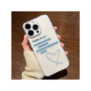 Bible Verse Pattern Phone Case, Anti-Drop Phone Protective Cover, Phone Accessory Compatible With IPhone 6 7 8 X 11 12 13 14 15 Pro Max
