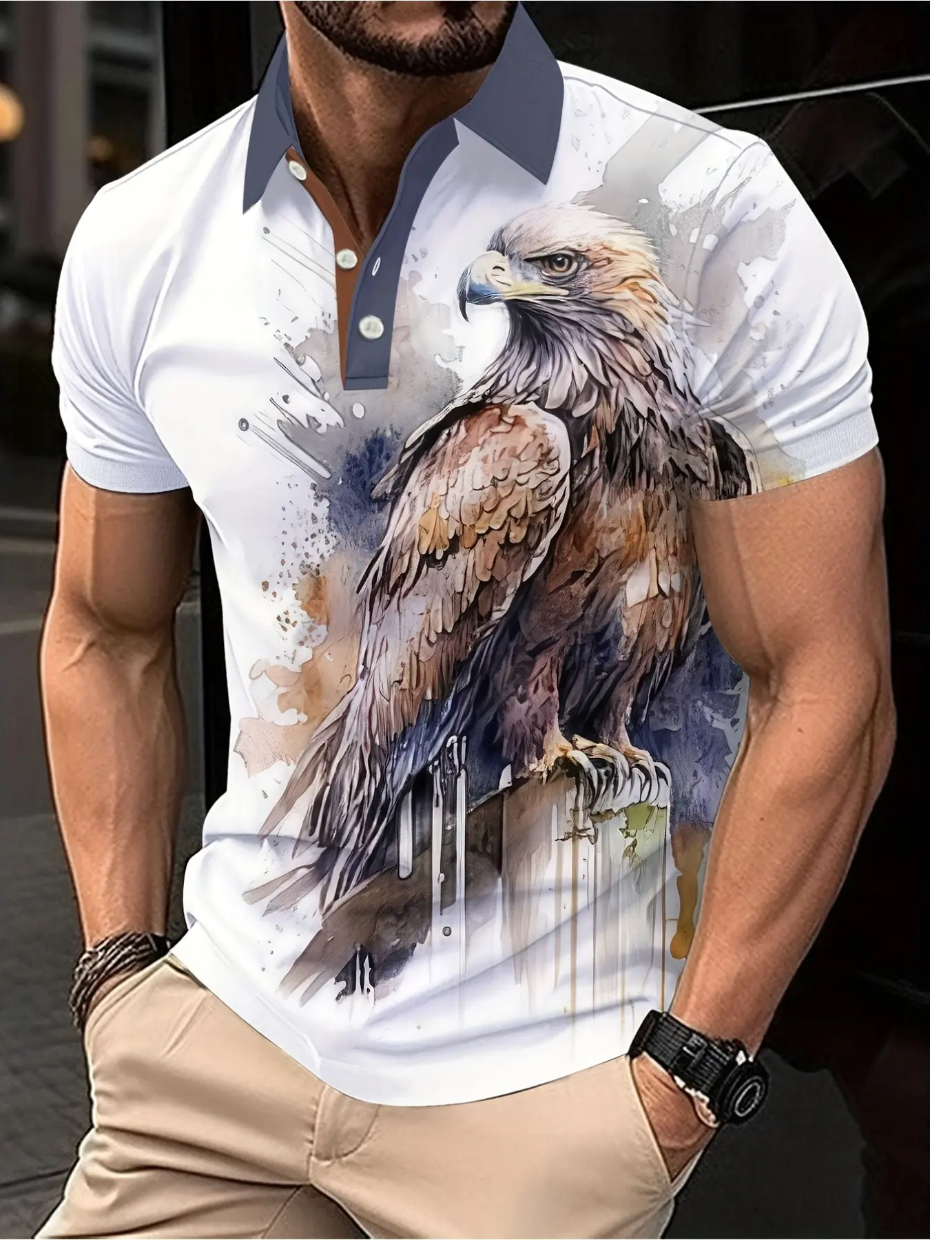 Men's quick-drying shirt - Ice silk breathable - For sports and fitness - Wicks away sweat - Outdoor running top
