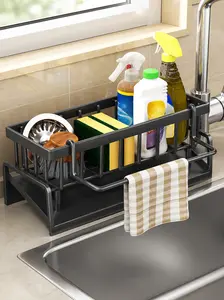 Over the Sink Dish Drying Rack – Expandable Kitchen Organizer with Utensil Holder