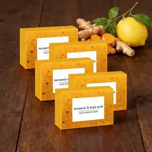 Turmeric & Kojic Acid Cleansing Soaps, 3 Counts/set Natural Extract Soaps, Daily Body Cleansing Products, Skin Care Products, Comfort, Cleanser, Moisturizing Kojic Soap