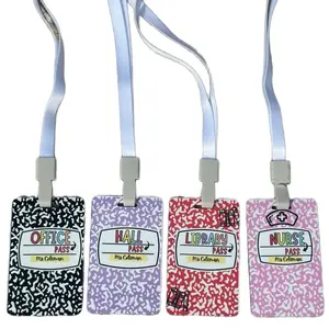 Custom Teacher Pass Set - Office Hall Library Nurse Passes with Personalized Names & Patterns for Teachers