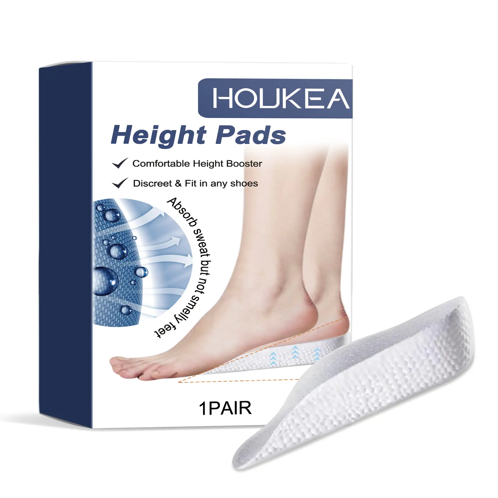 HOUKEA Outdoor Insoles, Invisible Comfort Support Inserts, Anti-slip Wear-resistant Lightweight Breathable Foot Care Insoles sole protector
