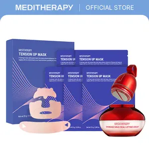 Snatched V-Lift Power Set | Lifting Cream + Dual-Mode Device + Collagen V-Line Mask 2ct | Chin & Jawline Firming & Tightening | Anti-Aging Korean Skincare for Women 30+ Korean Skincare Kit | MEDITHERAPY Official