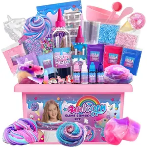Mini Unicorn Slime Kit for Girls - Glimmer Crunchy, Butter, and Galaxy Slime for Kids 6-12 - Party Favors for Children