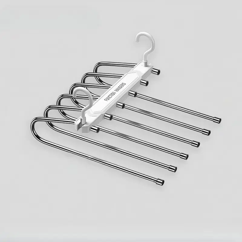 Foldable Multi-layer Pants Hanger, Multifunctional Magic Non-marking Trouser Holder, Space Saving Closet Storage Rack for Household