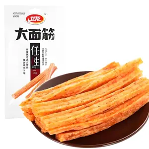 WeiLong Latiao Spicy Wheat Gluten Strips 3 Pack 6.88oz Total – Chinese Style Spicy Snack Sticks, Chewy Savory Flavor, Ready to Eat Casual Snack