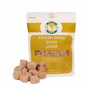 Freeze Dried Duck Liver Dog & Cat Treats 3.5oz High Protein Peach Pet