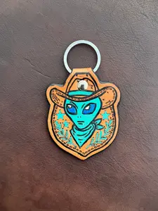 👽 Paul Leather Keychain