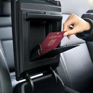 Tesla Model Y/3 Armrest Hidden Storage Box - Car Secure Center Console Hidden Compartment Organizer for Cash, ID, Valuables, Tesla Accessories Model Y/3(Not Fit for Model 3 Highland 2024/2025)