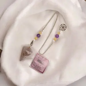Super 7 Hexagonal Seed of Life Charm Pendulum | Spiritual Stone for Intuition, Healing & Divination