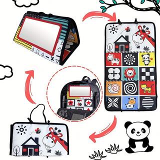 HOTMIR Black and White Newborn Mirror Toys Baby Tummy Time for Babies Development Crawl High Contrast Activity Sensory Toy