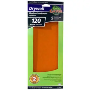Ali Industries 7276 4.25 in. 120 Grit Pre-Cut Drywall Paper- 5 Pack
