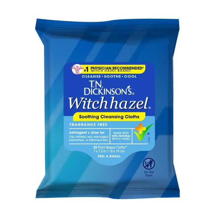 T.N. Dickinson's Witch Hazel Soothing Cleansing Cloths | 25 Wipes