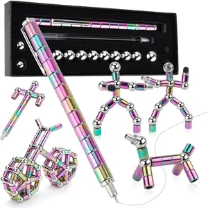 Fidget Pen, Magnetic Pen, Trendy Stress-Relief Toy for Teenagers, Work Decompression Gadgets，Teenager's Birthday Gift Ideas，Gifts Suitable for Boys and Girls. (Colorful)