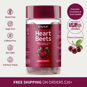 Snap Supplements - Heart Beets Gummies - 30 Servings - Natural Supplement - Cherry Flavor Dietary Healthcare Snap Supplements - Heart Beets Gummies - 30 Servings - Natural Supplement - Cherry Flavor Dietary Healthcare