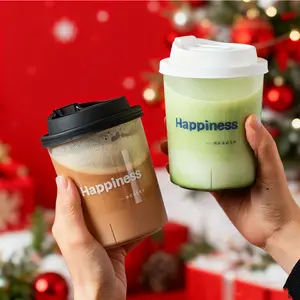 17oz Matte PP Cups with Lids, Leak-Proof and Reusable, Mixed and Lids, Ideal for Hot/cold Drinks, Coffee, Bubble Milk Tea