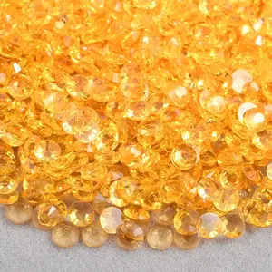 Clear Orange Resin Rhinestones