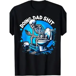 Do Dad Shit Dad Jokes Steel Frame Snowmobile Dad Funny Dad Father'S Day T-Shirt Cotton Crewneck Menswear Graphic Top Womenswear Streetwear Tshirt