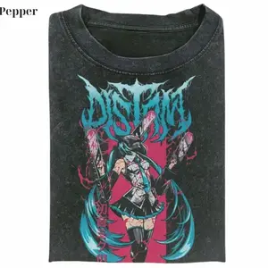 Vintage Chainsaw Miku Shirt, Hatsune Miku Chainsaw Tee, Anime Crossover Graphic Shirt, Vocal0id x Manga Streetwear T-Shirt, Gift for Men Women