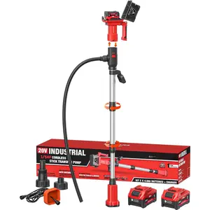 Cordless Stick Water Transfer Pump with 2 * 4.0AH  & Charger,740GPH Telescoping Pole Pump, 33FT , Handheld Portable Utility Sump Pump Kit for Garden, Boat, Deep Well Draining
