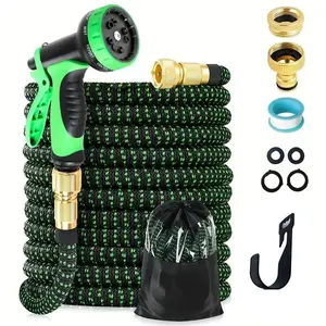 Expandable Garden Hose, 1 Set Garden Hose with Hose End, Water Hose with Connector, Garden Hose for Watering & Outdoor Irrigation