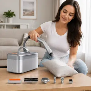 Portable Handheld Steam Cleaner with 6 Accessories Adjustable Levels Fast Heat-Up Steamer for Kitchen Bathroom Tile & Car Cleaning Durable outdoorfun