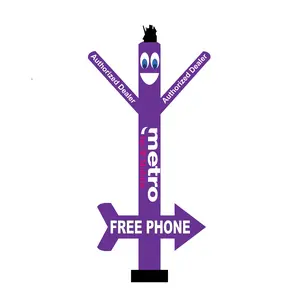 20ft Metro by T-Mobile Authorized Dealer Inflatable Tube Man with Arrow Sign (No Blower)