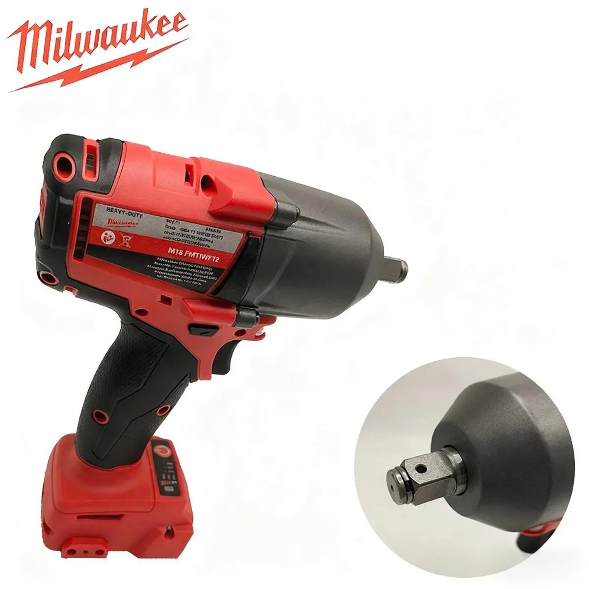 Milwaukee 18V Lithium Brushless Motor Cordless Impact Wrench, 900Nm-1300Nm High-Power Tool with Batteries, Heavy-Duty Tasks & Car Repair Hand Tool, Cordless Drill