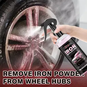 Wheel Cleaner Spray, Multi-Purpose Brake Dust Remover Wheel Rim & HUB Iron Powder Remover, Iron Removal Formula, Easy-Use Trigger Nozzle, Suitable for All Vehicle Types, Wheel Cleaning, Restores Shine