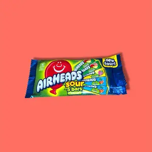 Airheads Sour Full-Size Candy Bars, Taffy Candy Assorted Bag, Individually Wrapped Candy, Three Assorted Flavors, 5 Count Bag