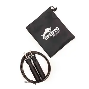Spinto adjustable speed jump rope | jump rope for cardio and speed training | 9.8-foot jump rope | lightweight jump rope for home workouts