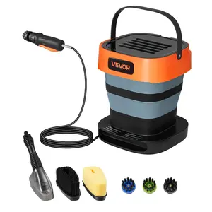 VEVOR Portable Cordless Pressure Washer with 2.64 Gal Tank, Foldable Power Washer 109 Max PSI, 3 Nozzles, Magnetic Sponge Brush & Soft Bristle Brush,78.7 in Hose, for Bike Cleaning, Patio, Camping