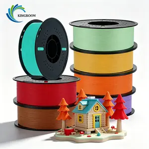 【Texture Series】KINGROON Matte PLA 3D Printer Filament – 4 kg Value Pack (4 × 1 kg) | Premium no-gloss finish & low warping | Excellent layer adhesion for smooth prints | Compatible with most 1.75 mm FDM printers
