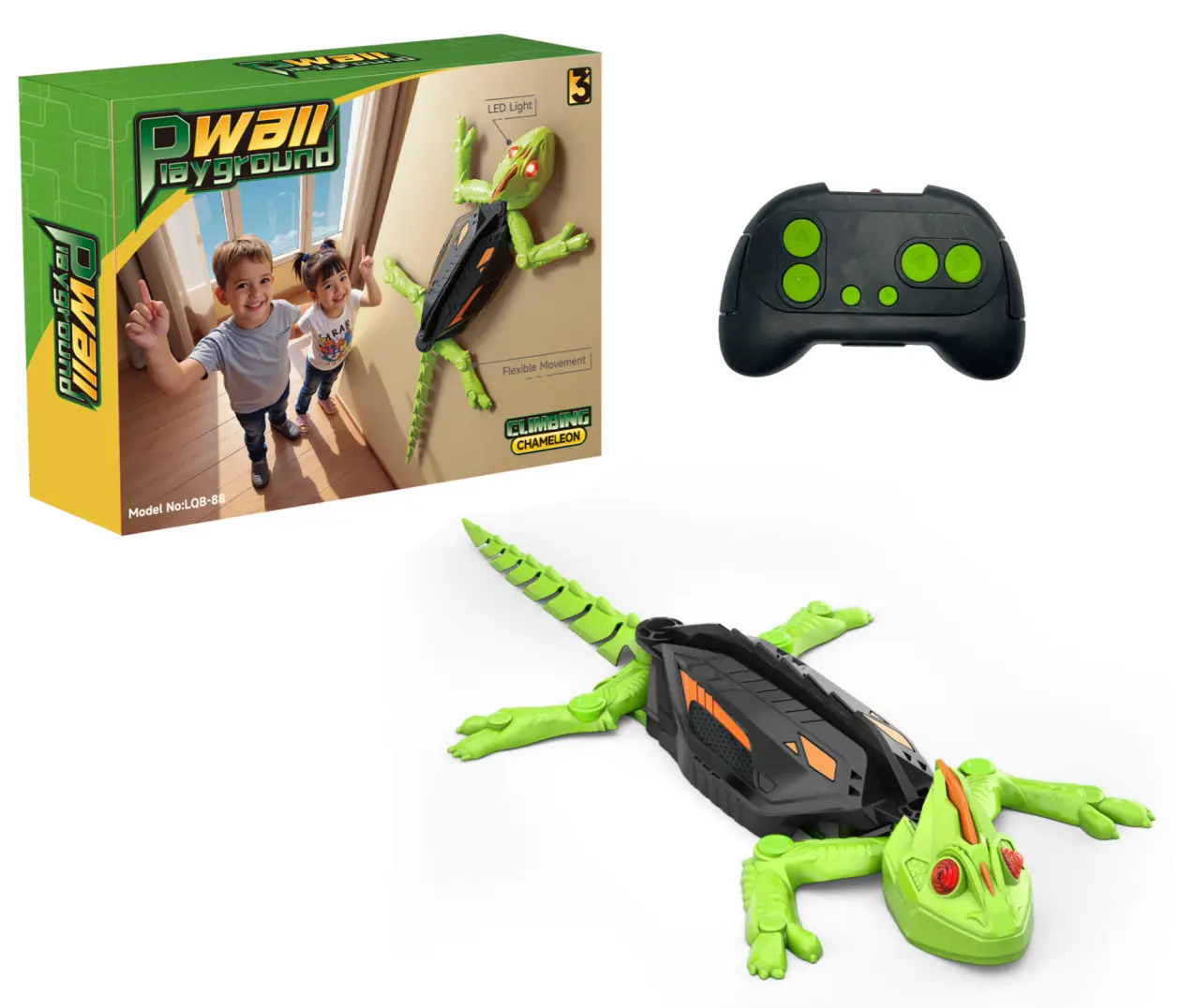 Kid-Friendly RC Durable Electric Gecko Lizard Toy with Remote Control Design, Realistic Crawling Movement, Cool LED Light Effects - Ideal Gift Choice for Kids, Leisure Outdoor Recreation Toy