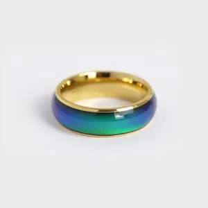 Gold Mood Ring, y2k Accessories, 18K Gold PVD Stainless Steel