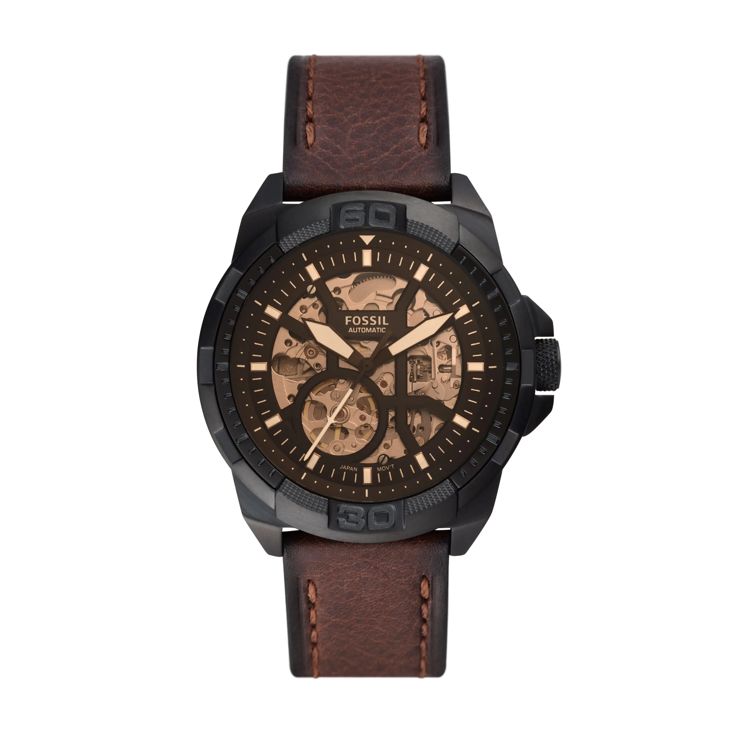 Fossil Men's Bronson 44mm Automatic, Black Stainless Steel Watch Fossil Men's Bronson 44mm Automatic, Black Stainless Steel Watch