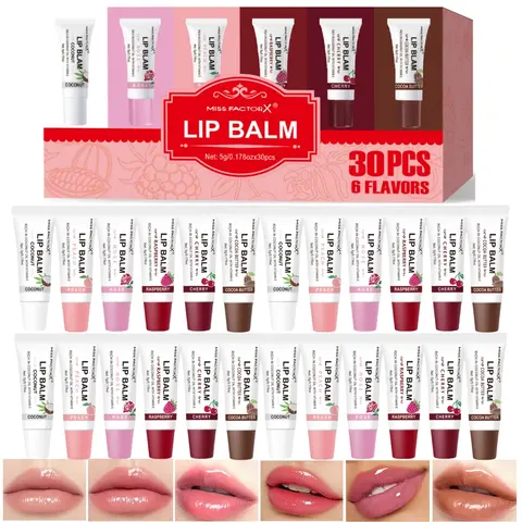 30pcs Lip Gloss Set Lip Kit, 6 Colors Liquid Beauty Lipstick, Juicy Gloss Moisturizing Long-Lasting Waterproof, Perfect Mother's Day Gift for Women, Hydrating Lipgloss, Lip Products