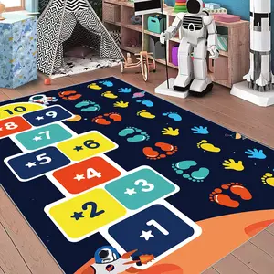 Cartoon Pattern Area Rug, 1 Count Non-slip Soft Floor Mat, Rectangle Home Decorative Carpet for Living Room Bedroom Nursery