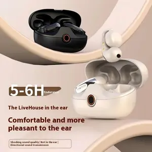 New TWS Bluetooth Earbuds With Dolby Audio Acc Stereo Hifi Sound For Android Iphone User Wireless Charging Case Clip-on Design Comfortable Fit