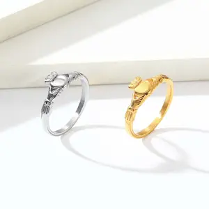 Crown Heart  Love Ring – Unisex Couple’s Jewelry for Daily Wear & Anniversary Gift