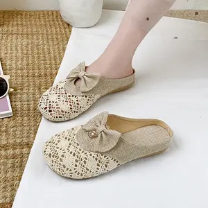 Baotou Half Slippers Women's Shoes Wholesale Summer New Lazy Internet Celebrity Fashion Versatile Fisherman Pregnant Women Outdoor Sandals Footwear Girl