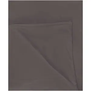 100% Cotton Flat Top Sheet Only T-Shirt Fabric Jersey Knit Extra Soft Wrinkle Free Machine Washable Easy Fit Breathable Comfy Anthracite King/Cal. King