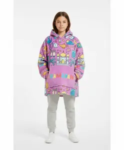 Ramadan Cozy Fleece Hoodie Blanket (pink)