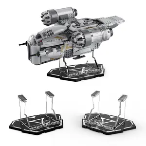 Acrylic Display Stand for Star-Wars The Razor Crest 75292 Mandalorian Starship Toy, New upgraded (ONLY Stand, NOT Model) Display Holder Compatible with 75292